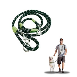 Dinowo Hands-Free Dog Leash, Crossbody, Waist Belt, Reflective, Ideal for Running, Jogging, Hiking, and Walking Your Pet, Fits Small to Large Dogs, Durable Nylon (Fixed Size)