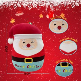 COSORO 20cm Christmas Santa Soft Plush Toy,8" Cute Xmas Squishy Santa Claus Christmas Plush Pillow Toy,Stuffed Animal Santa Plushies Toys for Kids Girls Boys Birthday Gift Christmas Cuddly Toy