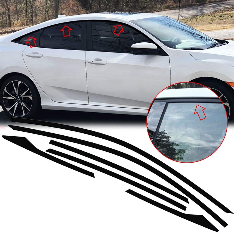 Xotic Tech Chrome Delete Blackout Vinyl Overlay Car Door Window
