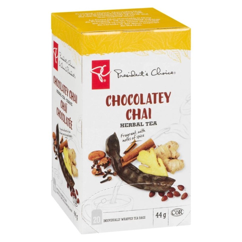 Loblaws Inc. PRESIDENT'S CHOICE Chocolatey Chai Herbal Tea 20ct, 44g