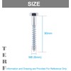 TERF® M6 X 90mm Coach Screws Hex Head Stainless Steel