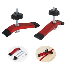 SWAWIS Pack of 2 Red T-Track Hold-Down T-Track T-Track Cotter Pins, Aluminium Alloy T-Track Retaining Clamp Set, Rail Clamp Quick Release Clamps for Woodworking Tools