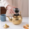 SANQIAHOME 1500ml teapot with Infuser stainless steel Water Boilers lifting