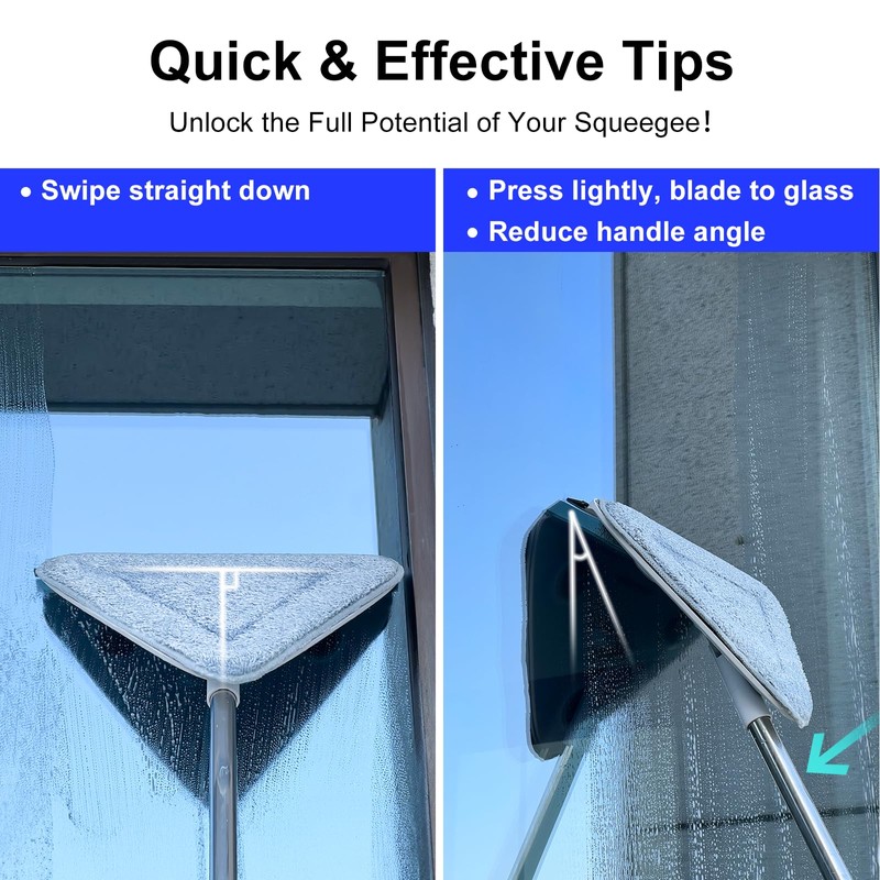 CTIME 78'' 3 in1 Professional Window Squeegee & Wall Mop