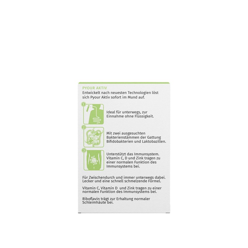 NutraLinea Pyour Active, Pulversticks mit aktiven Darmbakterien und Vitaminen, 30