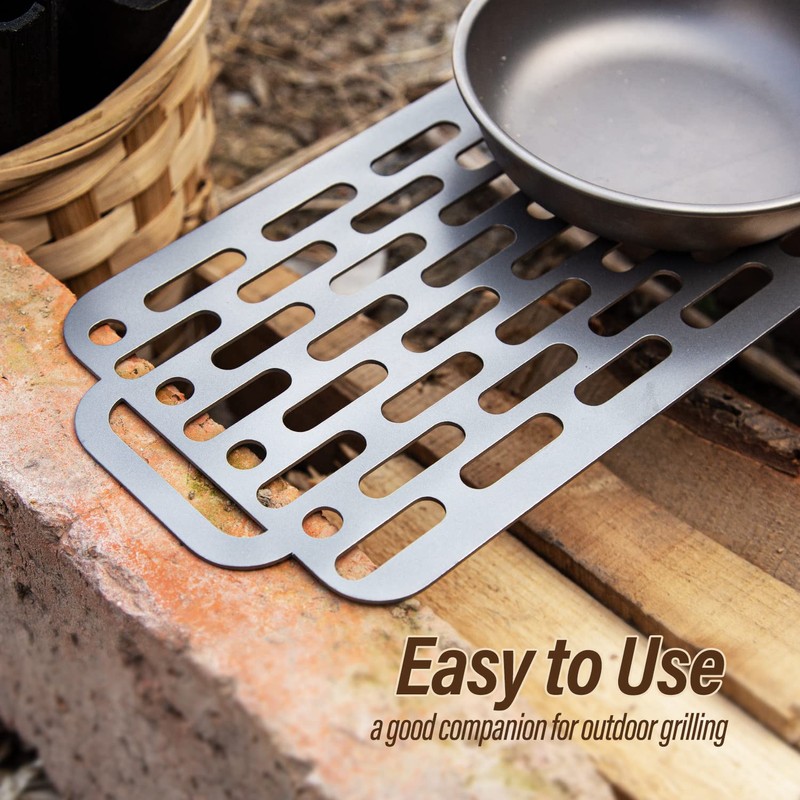 TiTo Titanium BBQ Net Grill Portable Ultralight Non-Stick Meat Grill