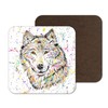 Coaster Wolf Wildlife animal Coasters Watercolour Art Gift Work Office