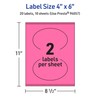 Avery Printable Oval Labels with Sure Feed Technology, 4" x