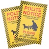 2 No Fouling Dog Signs 200mm x 300mm - Rigid