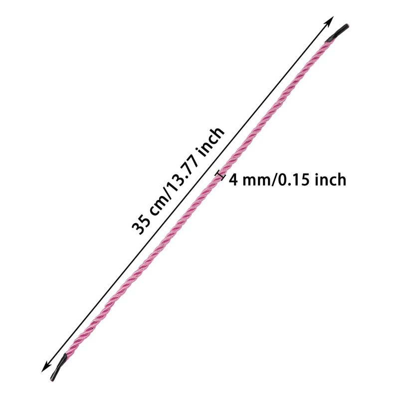 ONLYKXY 60pcs Solid Braided Twisted Handle Rope with Plastic Ends