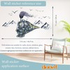 duoyif Wall Sticker for Living Room Mountain Train Bird Wall