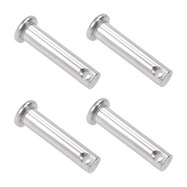 TA-VIGOR 4pcs 8 x 35mm Clevis Pins Single Hole, 304 Stainless Steel Flat Head Link Hinge Pin Fastener for Mechanical Linkage, Ship Rigging, Fixed Parts
