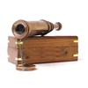 Vintage Copper Finish Telescope with Wooden Box Marine Gift London