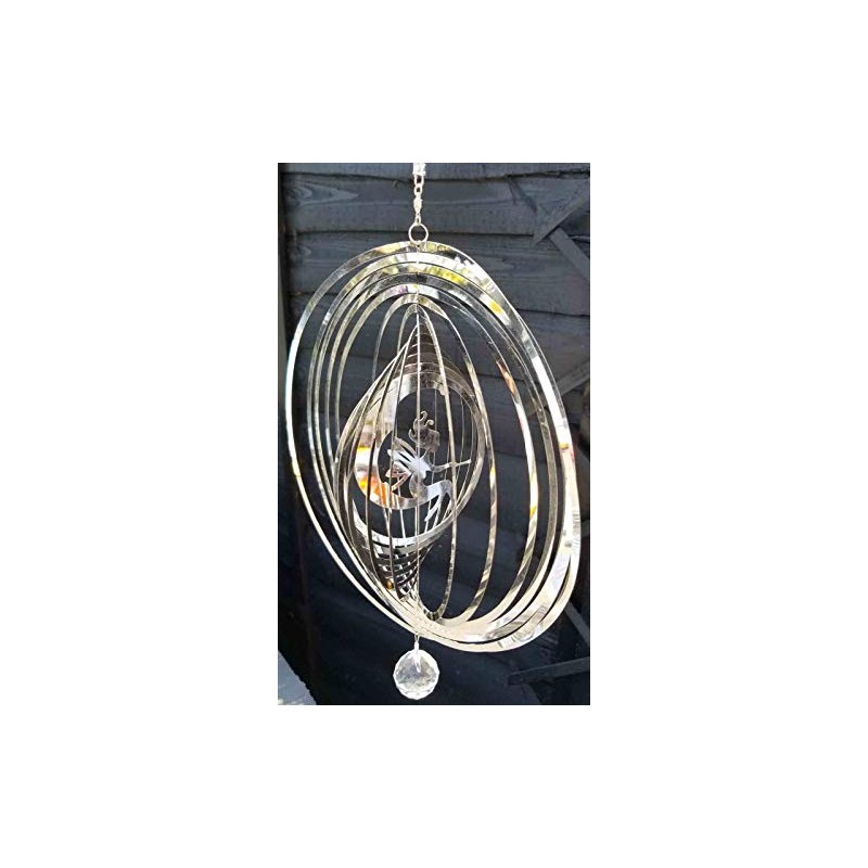 Stainless Steel Wind Spinner - 3D Mobile - Fairy Moon
