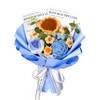 Hlenbin Crochet Flowers Bouquet, Crochet Sunflower Rose Bouquet for Mother's