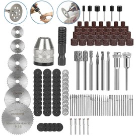 HYCDIYTS 146 Piece Set Router Bit Diamond Bit Mini Router Bit Diamond Cutter Drill Cutter HSS Circular Saw Blade Sanding Band Cutting Disc for Mini Routers High Speed Steel Cutting Disc Cutting Wheel