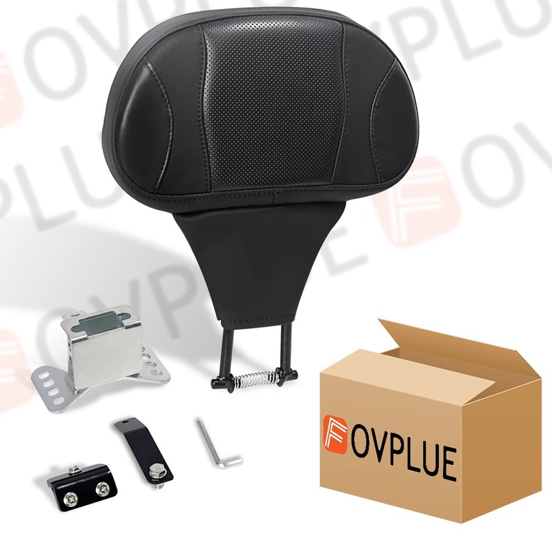 FOVPLUE Adjustable Rider Backrest,Detachable Plug-in Driver Backrest Pad w/Mounting Kit