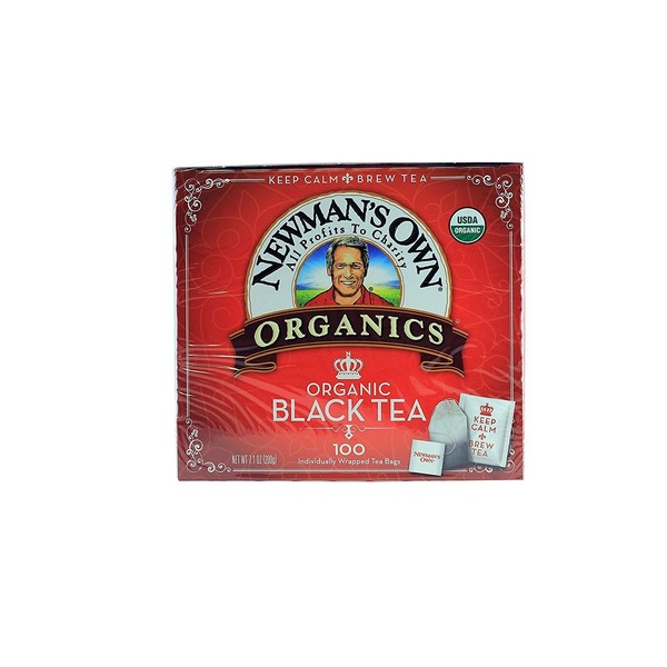Newman's Own Organics Black Tea 100 Bags (Pack of 5)