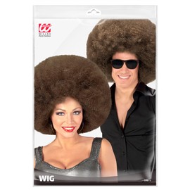 WIDMANN 04671 Adult Ladies Brown Oversized Afro Wig. Perfect for 70s and 80s parties as well any legends of rock!