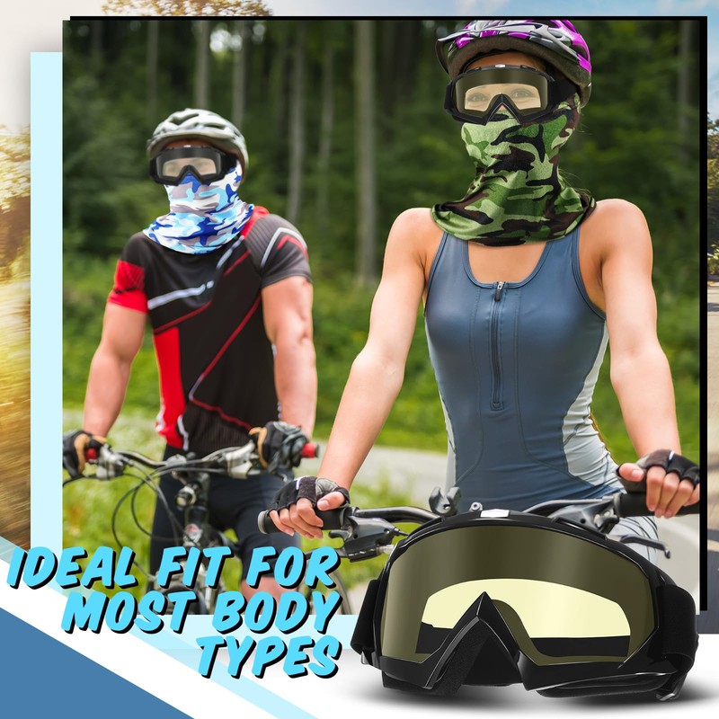 Jecery 10 Pcs Motorcycle Dirt Bike Atv Goggle with Face