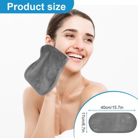 URAQT Microfibre Face Cleansing Wipes, Pack of 5 Washable Make-Up Wipes, Ultra Soft Face Cloths for Face, Absorbent Face Cleansing Wipes for Daily Removal and Cleaning (Dark Grey)