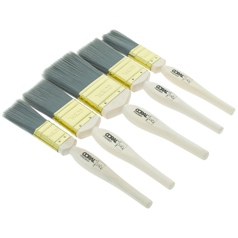 Coral 31478 Precision Paint Brushes with Platinum Easy Clean Filaments