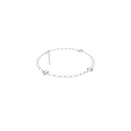 Anklet for women, women and girls - 925 sterling silver - adjustable length from 22 - 25 cm - waterproof anklet with fine velvet bag - made in Italy, 22 centimeters, Sterling Silver