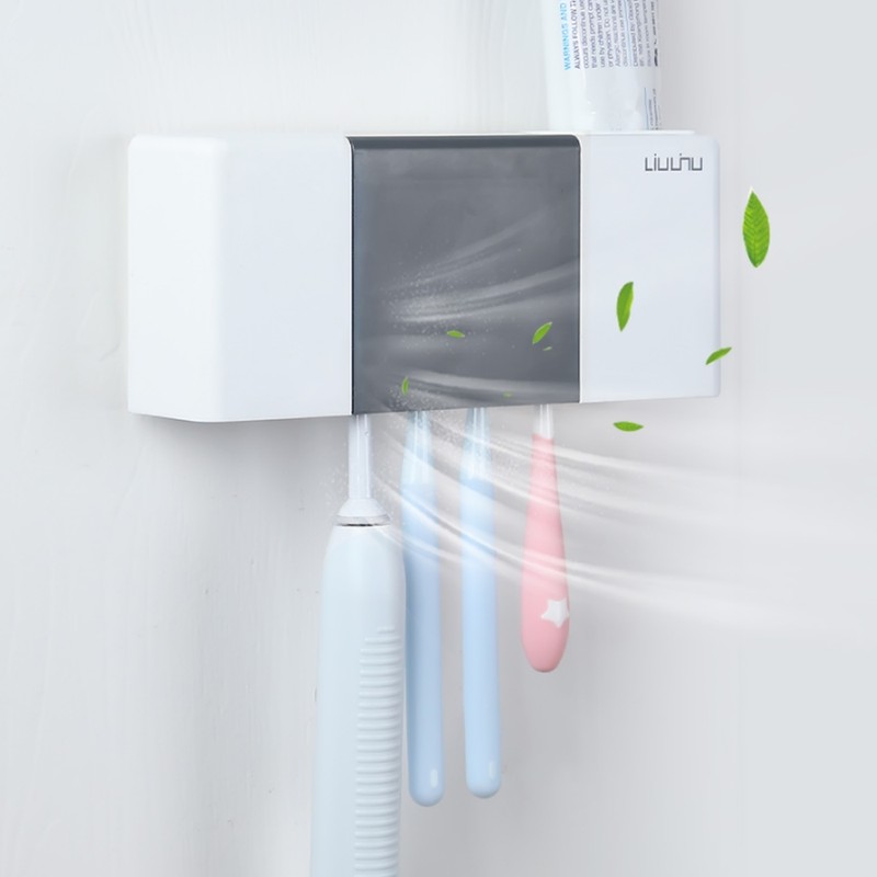 Liushu Toothbrush Sterilizer Box 4000mAh Rechargeable UV Disinfection Toothpaste Dispenser