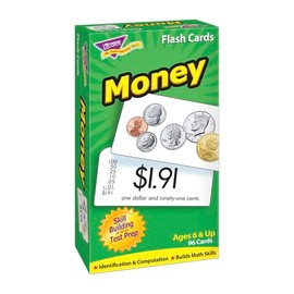 Trend Enterprises: Money Skill Flash Cards, Exciting Way for Everyone to Learn, Builds Math Skills, Great for Skill Building and Test Prep, 96 Cards Included, Ages 6 and Up