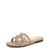 Sam Edelman Women's Bay Flat Sandal, Bleached Beechwood Jewel, 8.5