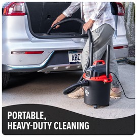 Dirt Devil 5 Gallon Corded Wet Dry Shop Vacuum, Portable, Heavy Duty Vacuum for Garage, Home, Workshop or Vehicle, Compact Design with Versatile Tools, Wet/Dry Shop Vac