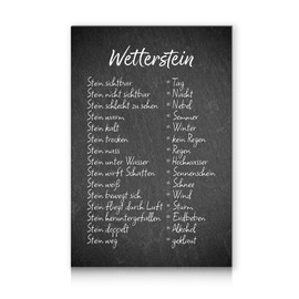 Wetterstein Weather Station 20 x 30 cm Aluminium Composite Panel for Garden Balcony Decorative Board Labelled Funny Sign Stone Decoration Weatherproof RV010 (Motif 01, Aluminium Plate)