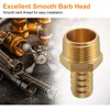 sourcing map 4pcs Brass Barbed Fitting 3/4" NPT Male to