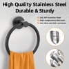 Matte Black Towel Ring 2Pack, SUS304 Stainless Steel Hand Towel