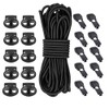 YAARUJEE Rubber Cord 2.5mm×10m, Cord End and Cord Stopper Each