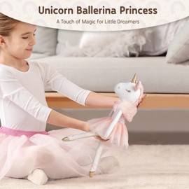 Mikee Fluffie 14" Unicorn Stuffed Animal,Soft Cute Unicorn Toys and Stuffed Animals for Girls Age 4-6, Plush Ballerina Toy for Baby Kid Teens, for Girls Birthday Dance Recital Gifts
