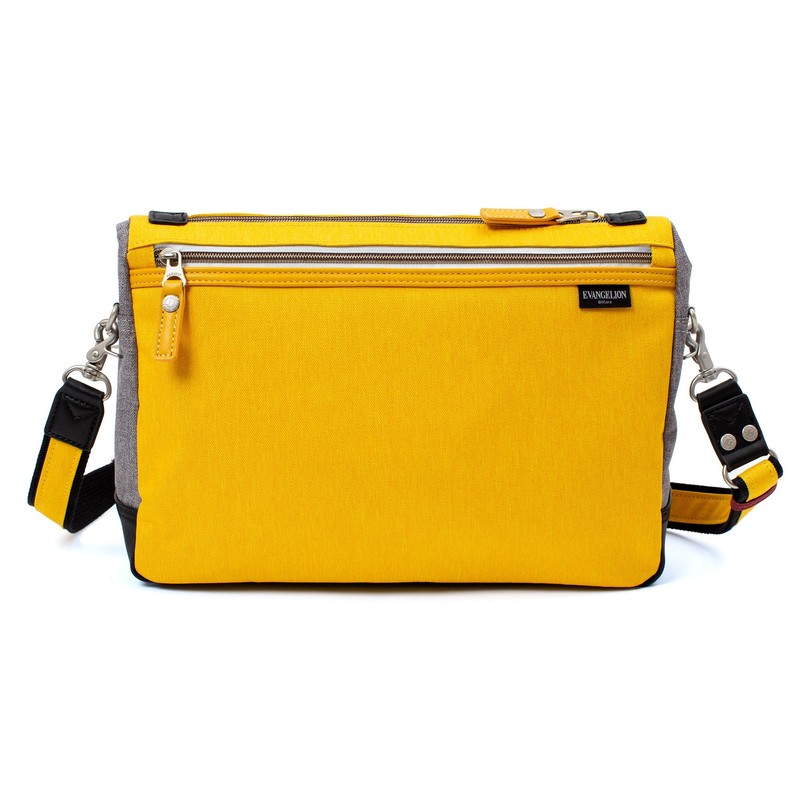 Mustache JEV-4000 Evangelion Collaboration Shoulder Bag, Heathered Polyester, Synthetic Leather,