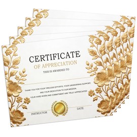SMOQYKBW 25PCS Thank You Certificates 8×10 Inch Awards, Recognition Certificates, Employee, Staff, Teacher, Volunteer Appreciation Gift Certificates