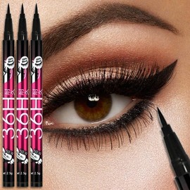 5PCS 부드러운 액체 방수 얼룩 지속되는 블랙 라이너 오랫동안 아이 5PCS Soft Liquid Waterproof Long-lasting Black Eyeliner [Bla 1pcs]