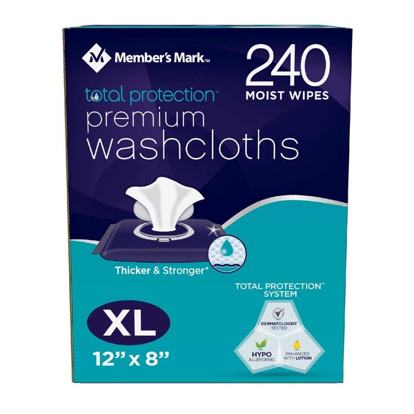 Members Mark xokKCr Adult Washcloths, 240 Count (2 Pack)