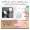 EGTMA Espejo Maquillaje Aro Luz Led 17.5cm Portátil