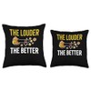 The Louder The Better Leaf Blower Autumn Throw Pillow
