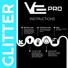 VViViD V2 Pro Hyper Silver Glitter Heat Transfer Film HTV 10" x 6ft