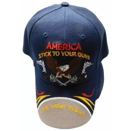 Unbranded TRUMP 2024 2nd Amendment America Stick to your Guns Navy Blue Cap Hat