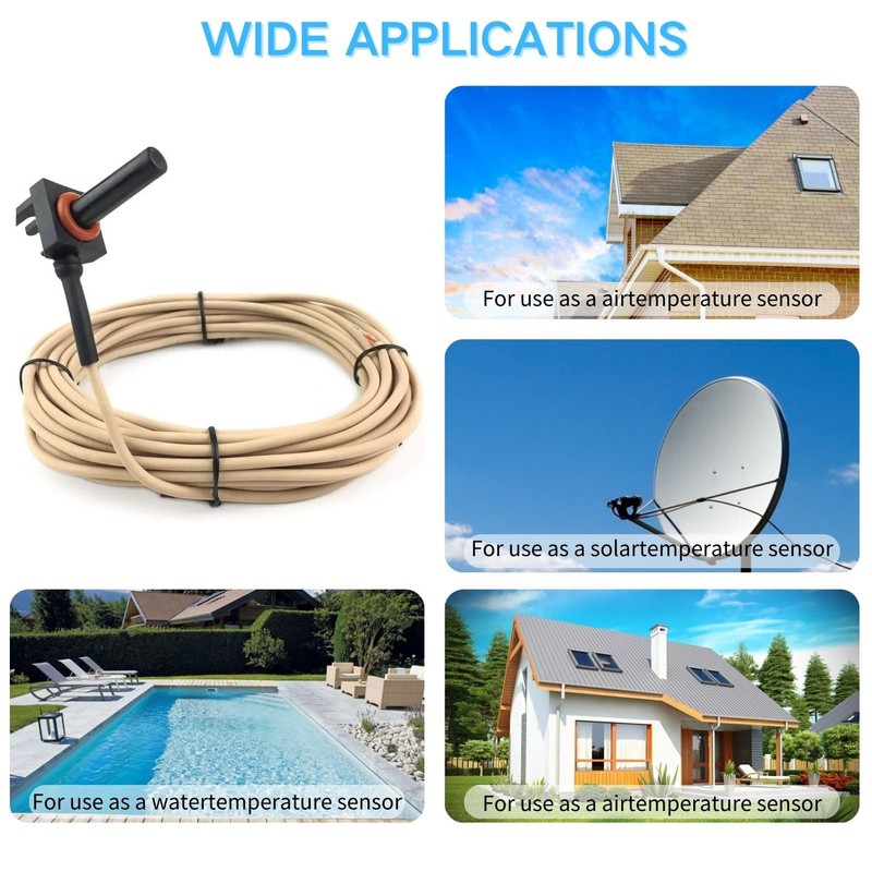 GLX-PC-12-KIT 10K Thermistor Temperature Sensor with 15-Feet Cable Water/Air/Solar Temperature