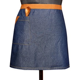 Soul Tex Stylish Denim Waist Apron with Pocket | 26 x 28 inches Perfect Apron for Chefs, Servers, Bartenders, Spa Attendants, Florists, etc. | Denim Blue