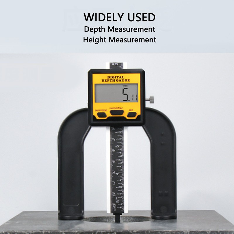 Digital Depth Gauge 0.01mm Resolution Woodworking Height and Depth Measurement