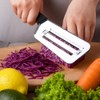 Cuchillo Triturador Repollo Verdura Doble Hoja Acero Inoxidable, 1pz Negro