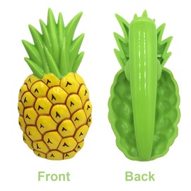 Kirmoo 2 Pieces Beach Towel Clips for Beach Pool & Cruise Chairs,Plastic Clothes Pins Beach Towel Holders Secure Clips Jumbo Set of 2 (Pineapple-2 Pack)
