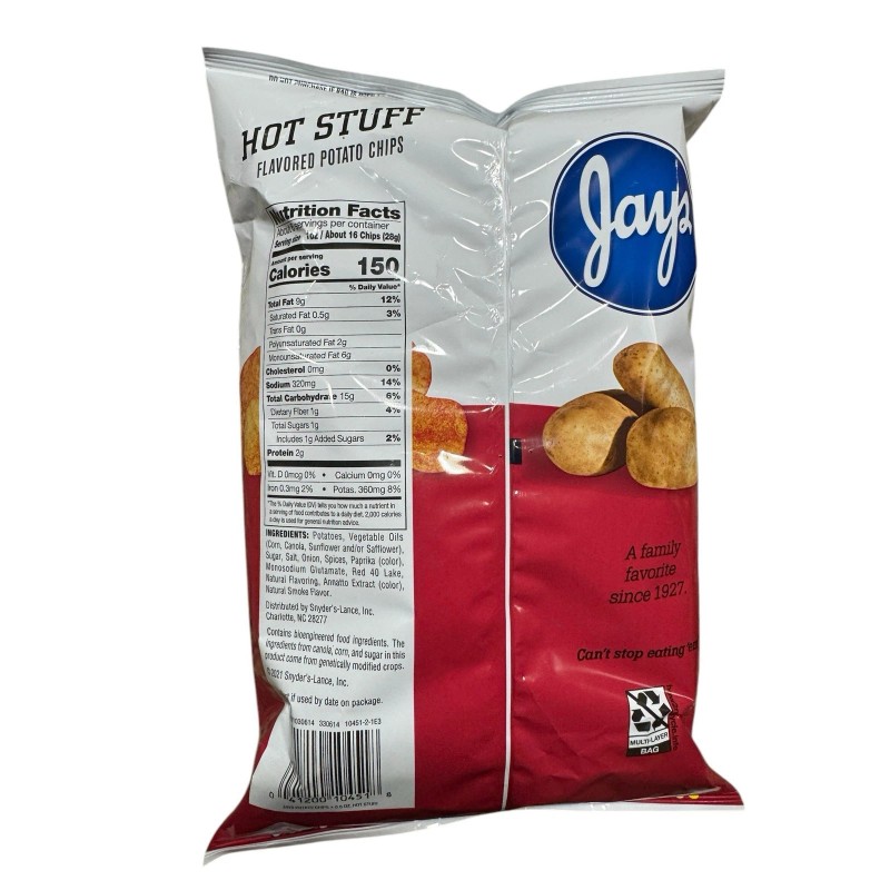 Jays Chips BIG Bag Combo 5 Pack Original BBQ Hot